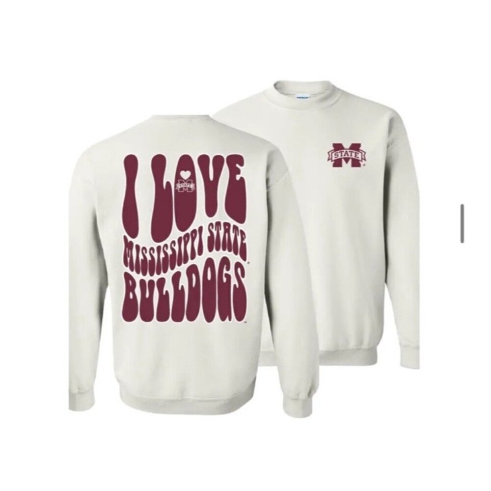 Women’s Mississippi State Sweatshirt White Medium - Picture 1 of 4
